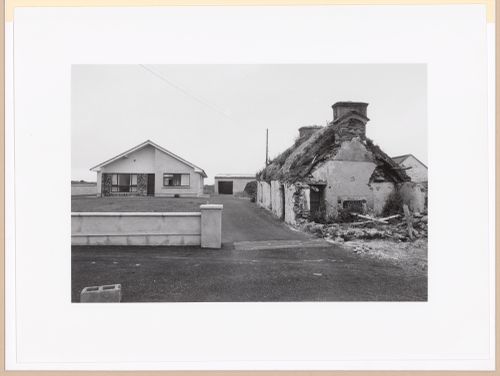 Two houses, one traditional, one modern, Kilglass, County Sligo, Ireland