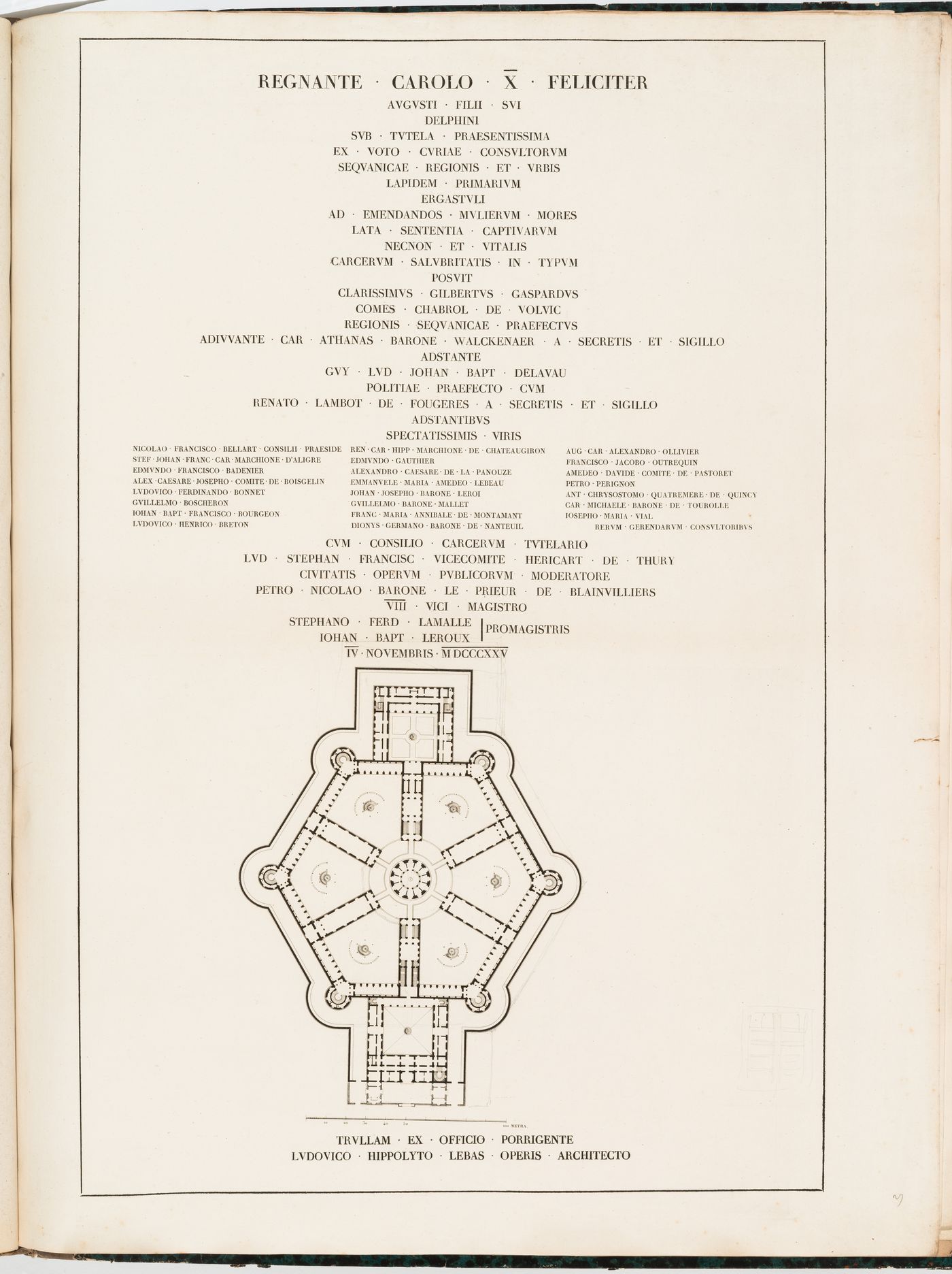 Prison de la Petite Roquette, Paris: Plan of the ground floor