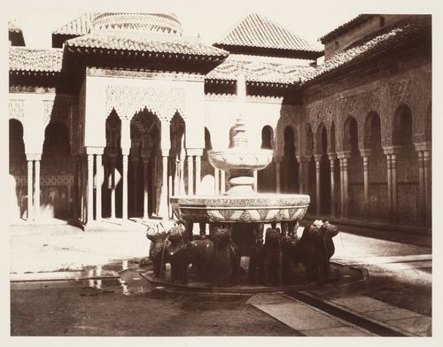 View of the Fountain of the Lions, Alhambra, Granada, Spain