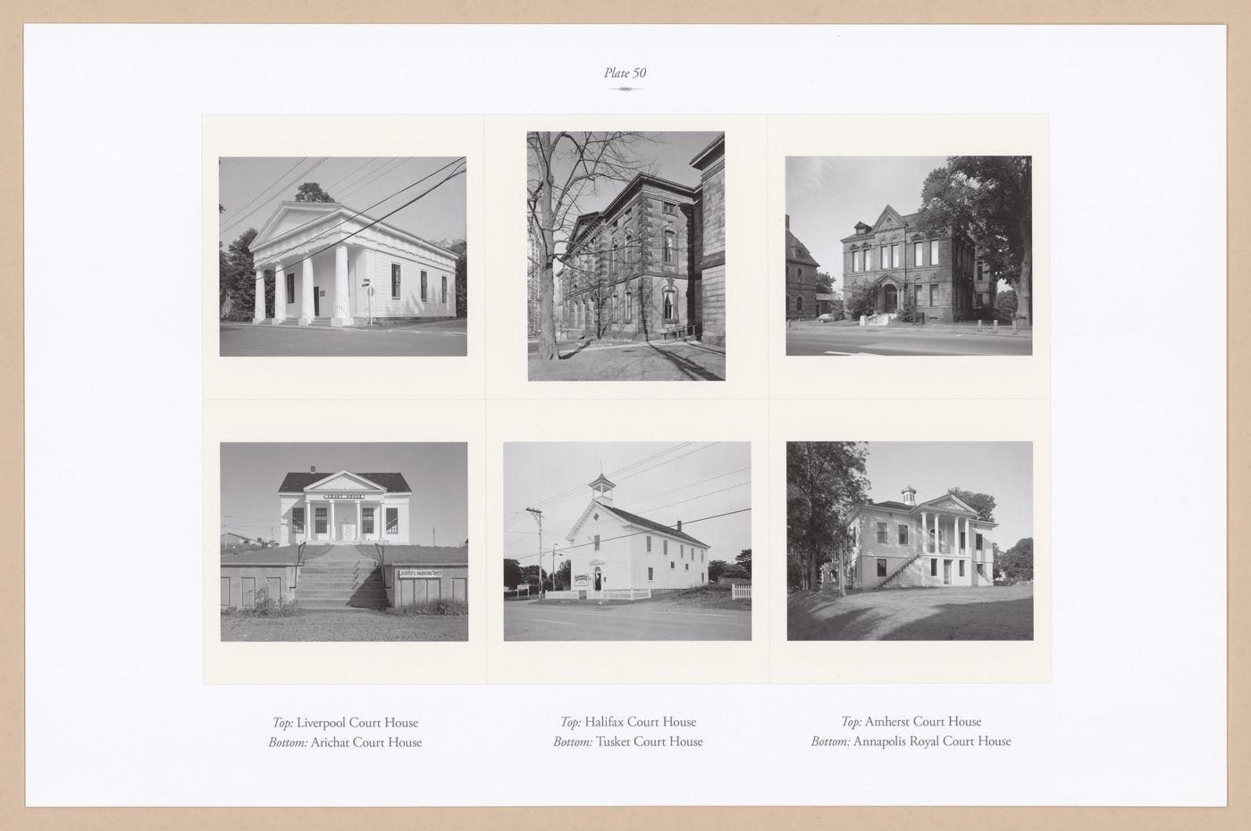 Plate 50: Court Houses, from the portfolio, A Nova Scotia Archive