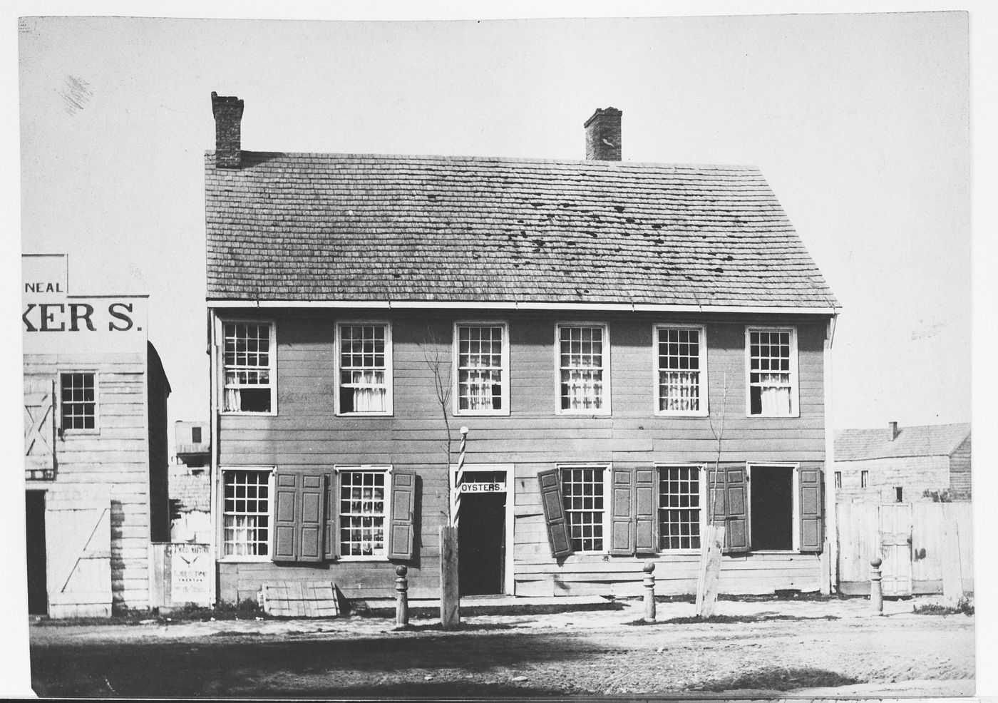 View of the Stacy Potts' house (demolished in June 1857), Trenton, New Jersey, United States