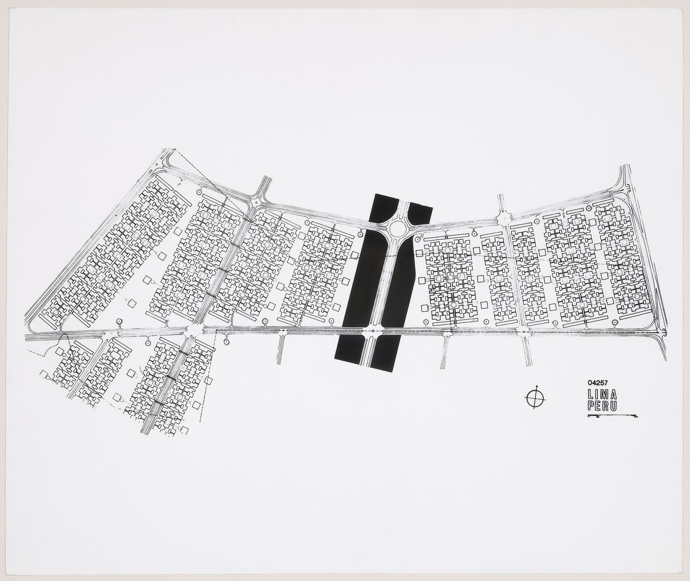 Previ Proyecto Experimental de Vivienda, Lima, Peru: view of site plan