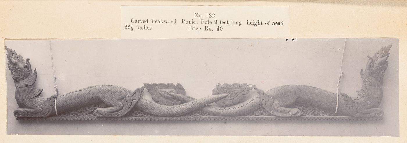 View of a pole, F. Beato Limited, C Road, Mandalay, Burma (now Myanmar)