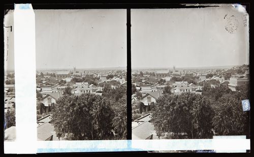 Stereograph of panorama of Los Angeles, California, United States of America