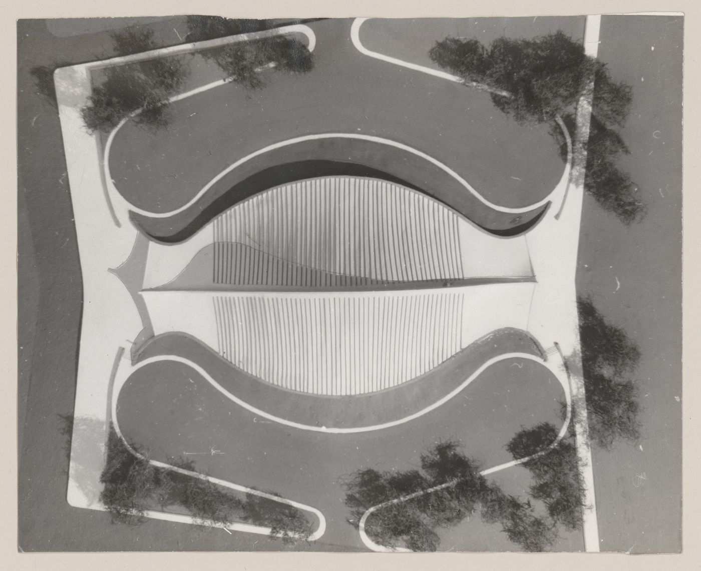 View of model for David S. Ingalls Hockey Rink, New Haven, Connecticut, United States
