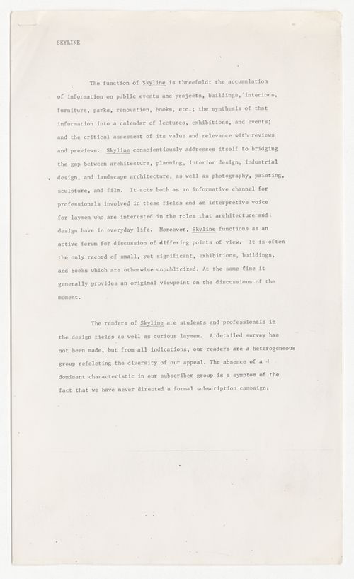 Proposal for continuing publication of Skyline