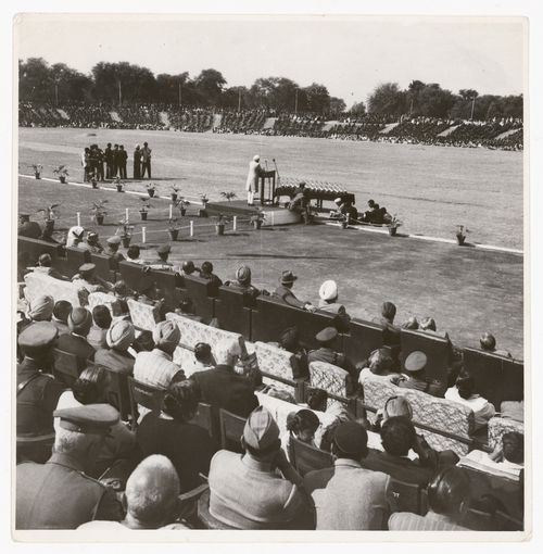 Photograph of Prime Minister Jawaharlal Nehru and others