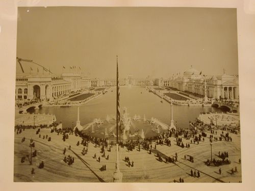 World's Columbian Exposition (1893: Chicago, Ill.): The Basin and the Court of Honor, looking east from the Grand Plaza