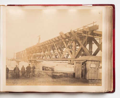 View of the Forth Bridge under construction, Firth of Forth, Scotland, United Kingdom