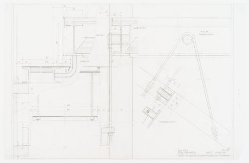 Detail of stairs for Casa Righi, Milan, Italy