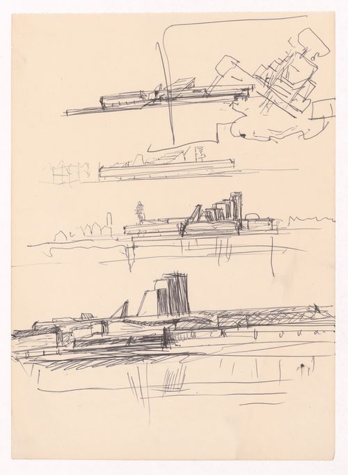 Sketch elevations for Madame Lotte Pohl, Santiago do Cacém, Portugal