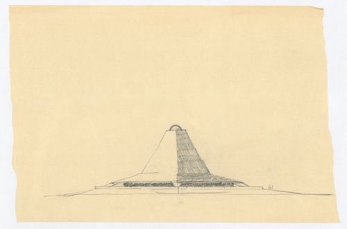 Sketched elevation, North Christian Church, Columbus, Indiana