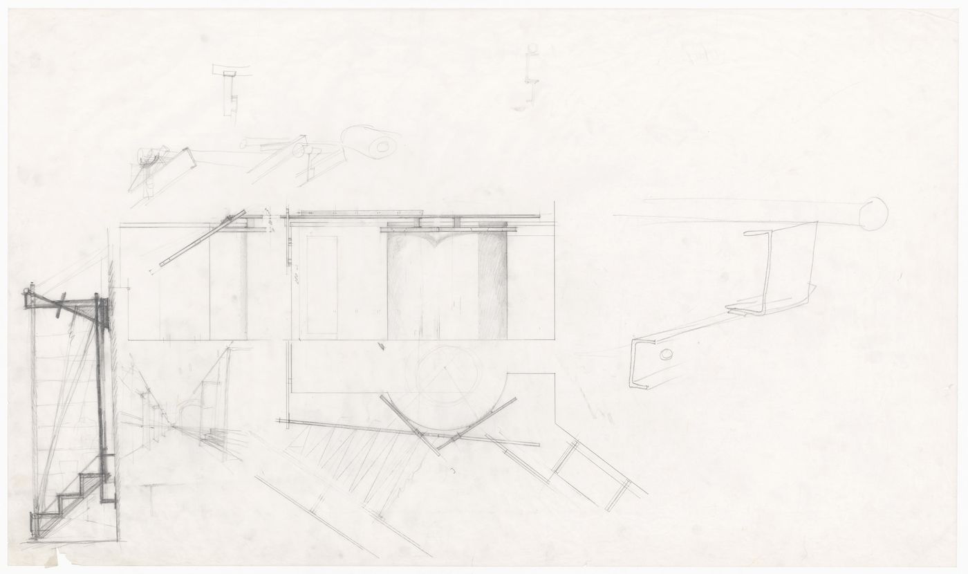 Sketches and details for Casa Insinga, Milan, Italy