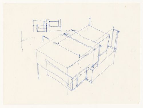 Sketch axonometric for House VI, Cornwall, Connecticut