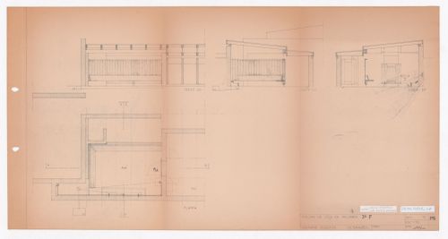 Changing room plan and sections for Piscina das Marés, Leça da Palmeira, Matosinhos, Portugal