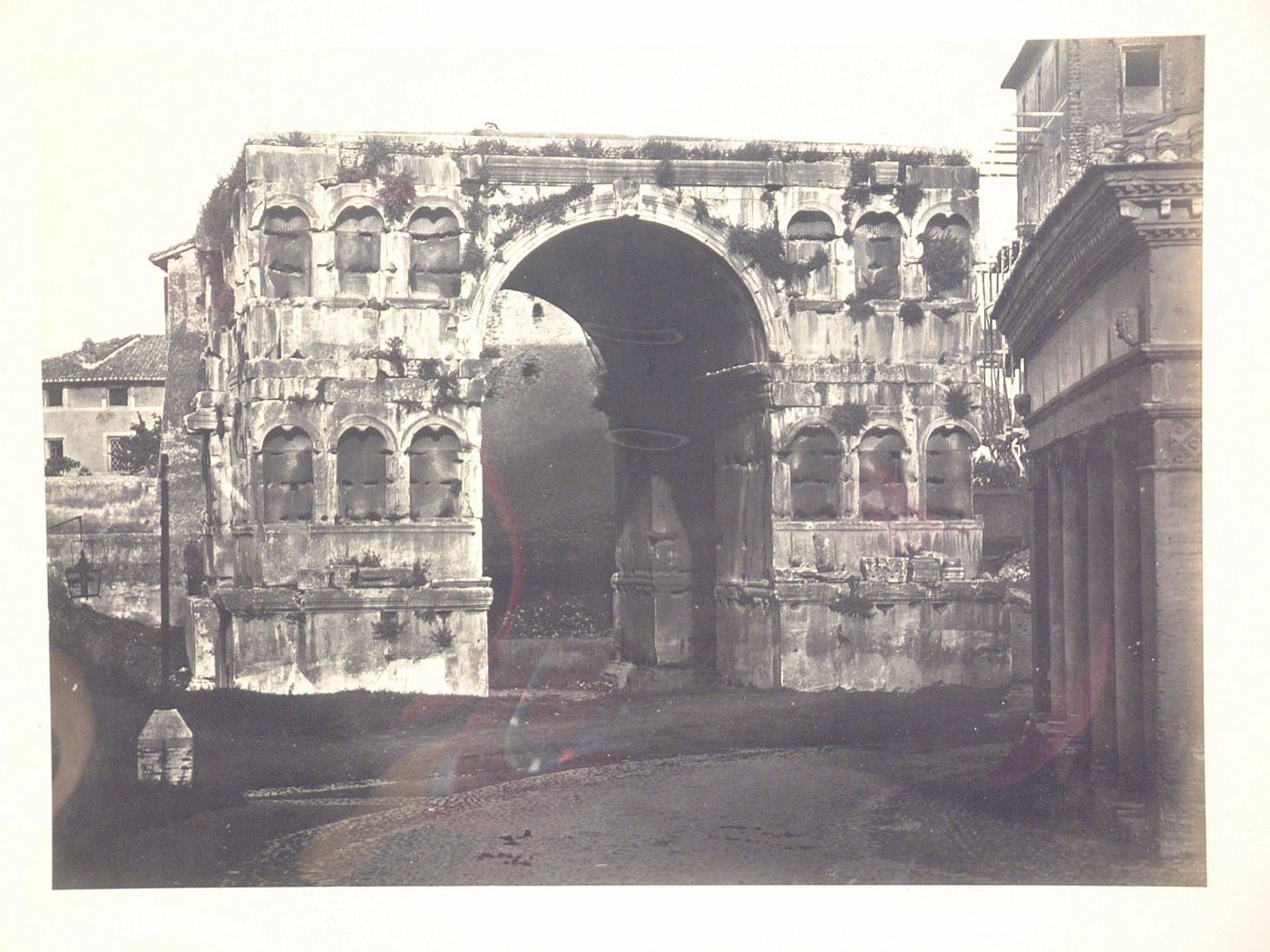 View of the Arch of Janus, via del Velabro, Rome, Italy