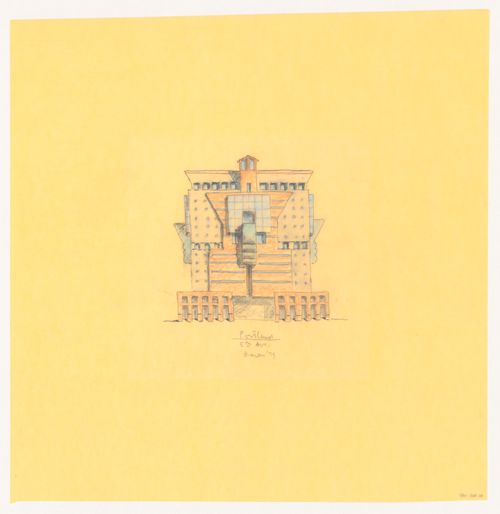 Sketch elevation for Portland Public Office Building, Portland, Oregon