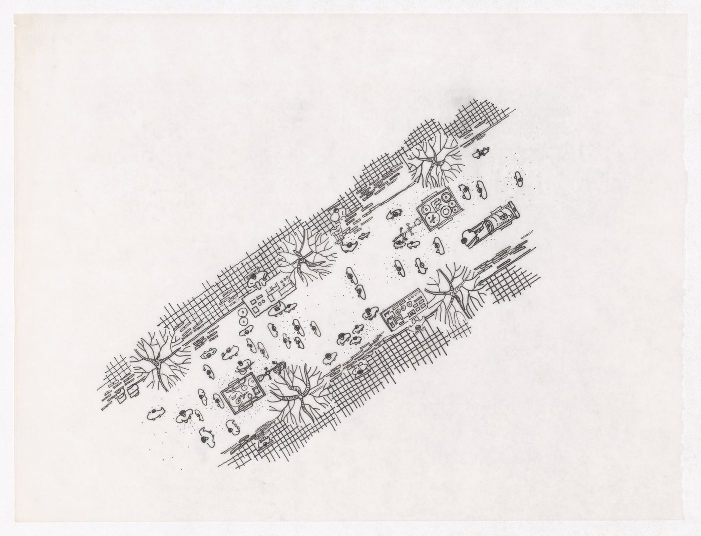 Illustration showing the traditional living patterns for the Sichuan housing project for "Housing a Billion: Urban Upgrading: Design Ideals for Rural China" publication