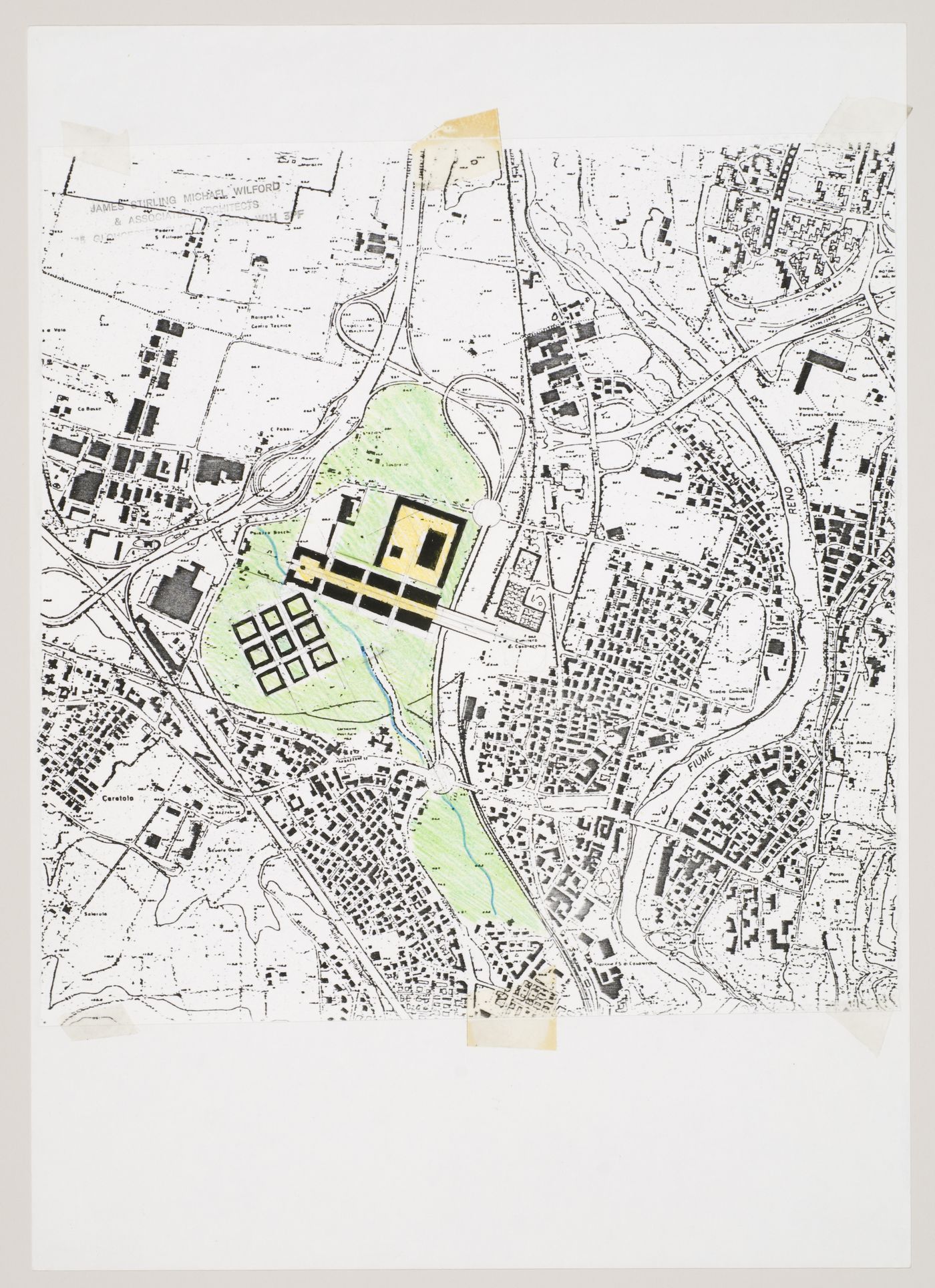New Town Centre, Caselecchio di Reno, Italy: site plan