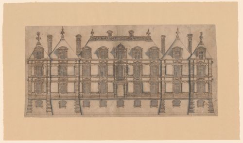 Elevation for the garden façade of the Château de Pontz, Champagne