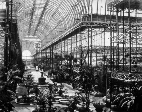 View up the nave from gallery at north end, Crystal Palace, London, England