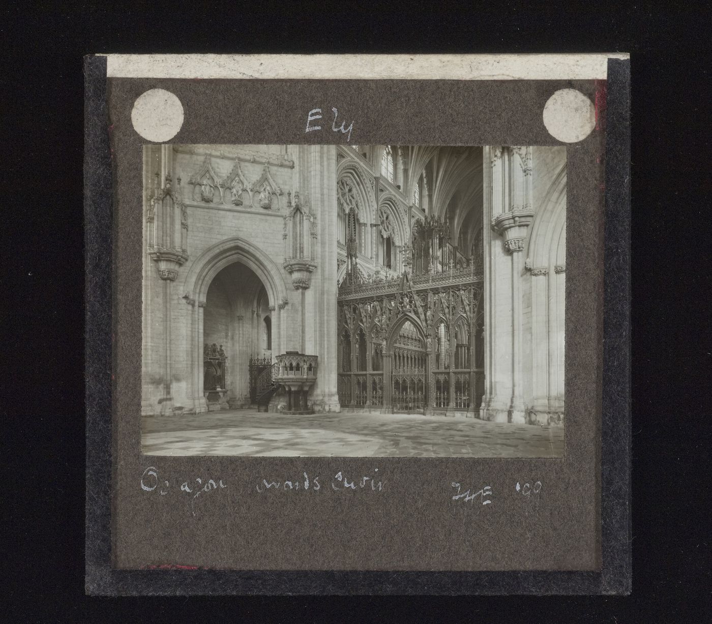 View of Octagon towards choir of Ely Cathedral, Ely, Cambridgeshire, England