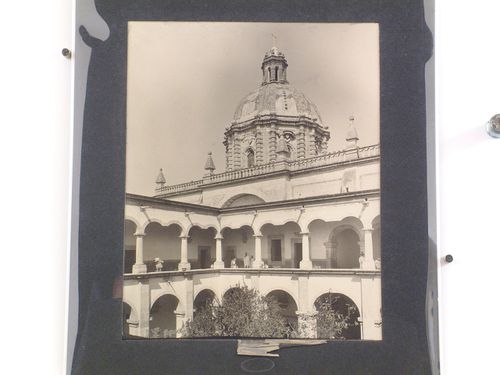 View of the cloister and of the dome of the Church of Santa Rosa, Convento de Santa Rosa de Viterbo, Querétaro, Mexico
