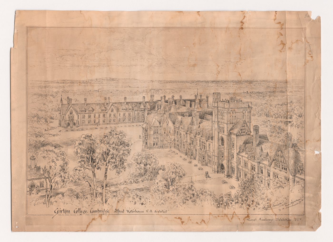 Girton College, Cambridge University: Aerial perspective