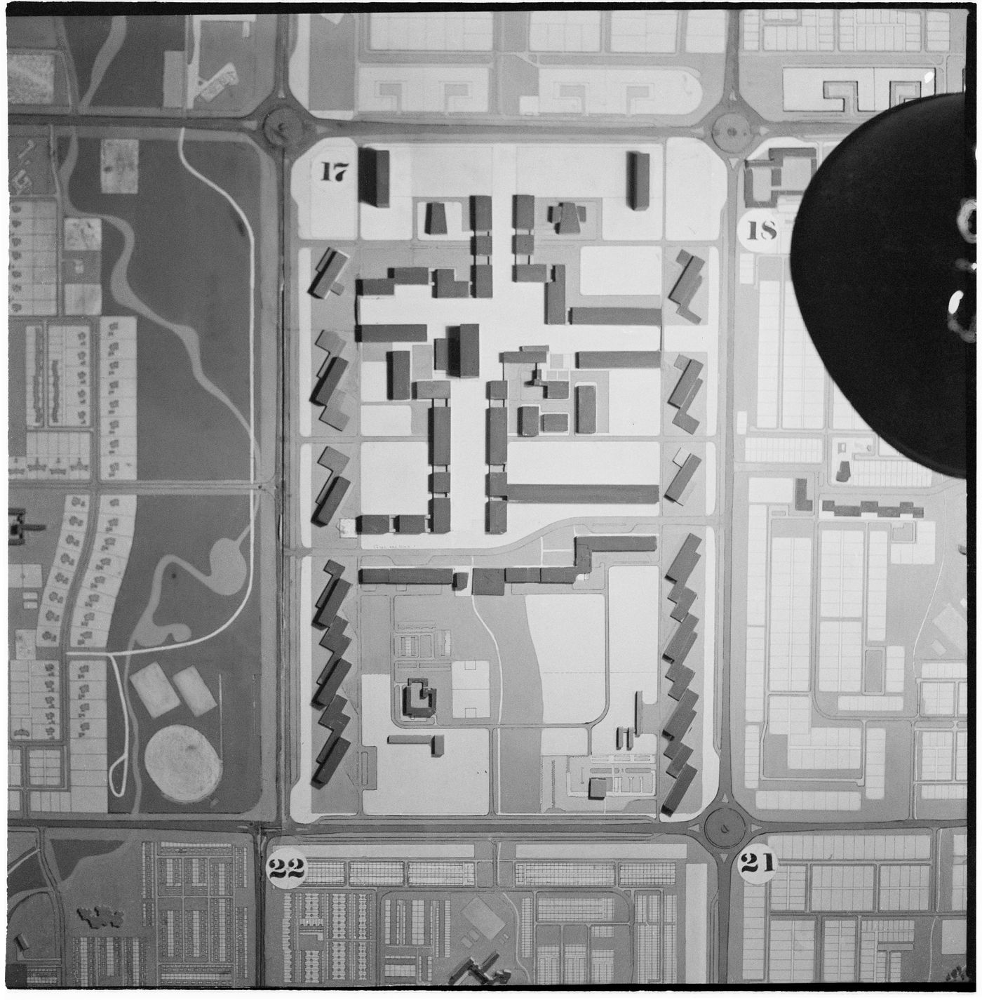 Model of the plan for Sector 17, Chandigarh, India