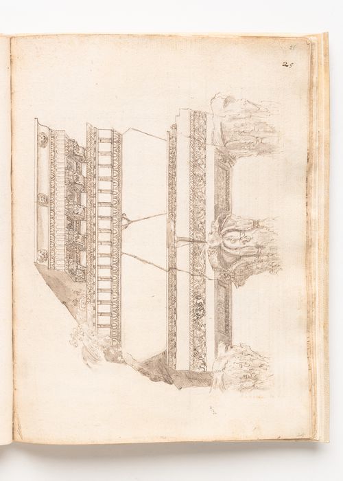 Capitals and entablature from the Temple of Castor and Pollux on the Forum Romanum, Rome; verso: Corinthian capitals and entablature