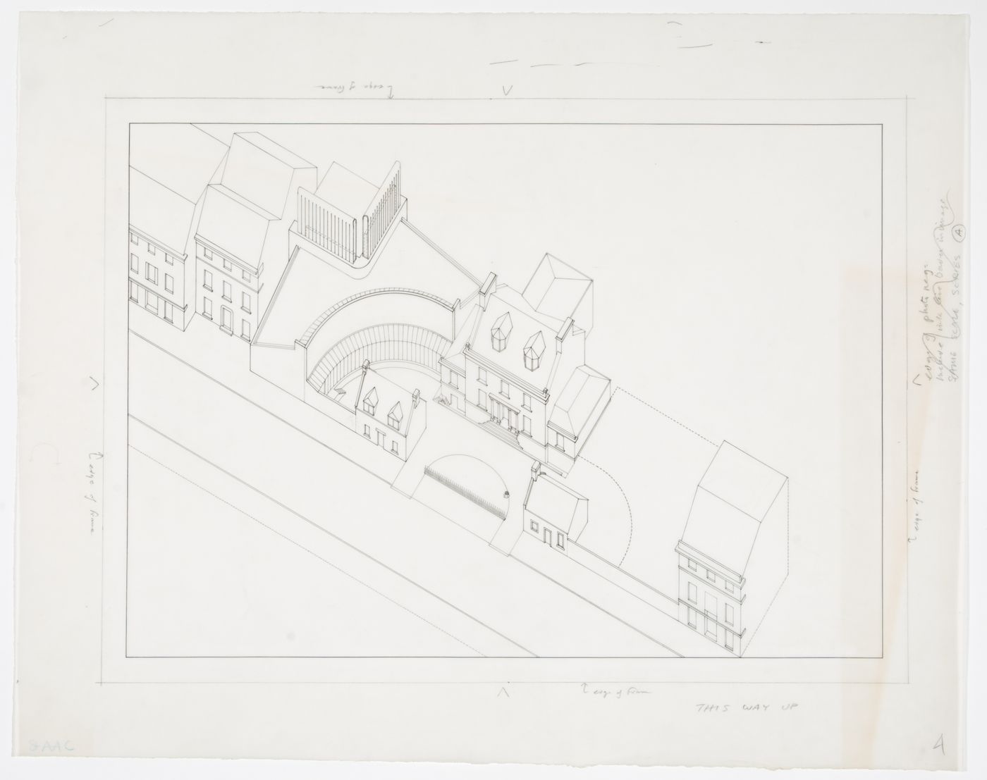 Arts Centre, University of St. Andrews, St. Andrews, Scotland: axonometric