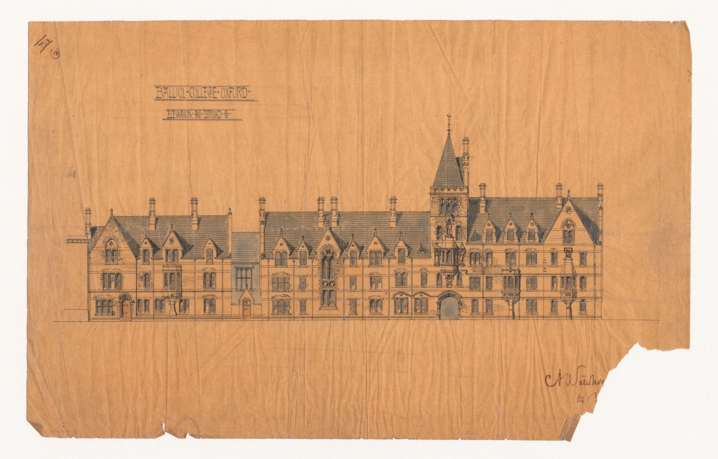 Balliol College, Oxford: Broad Street elevation