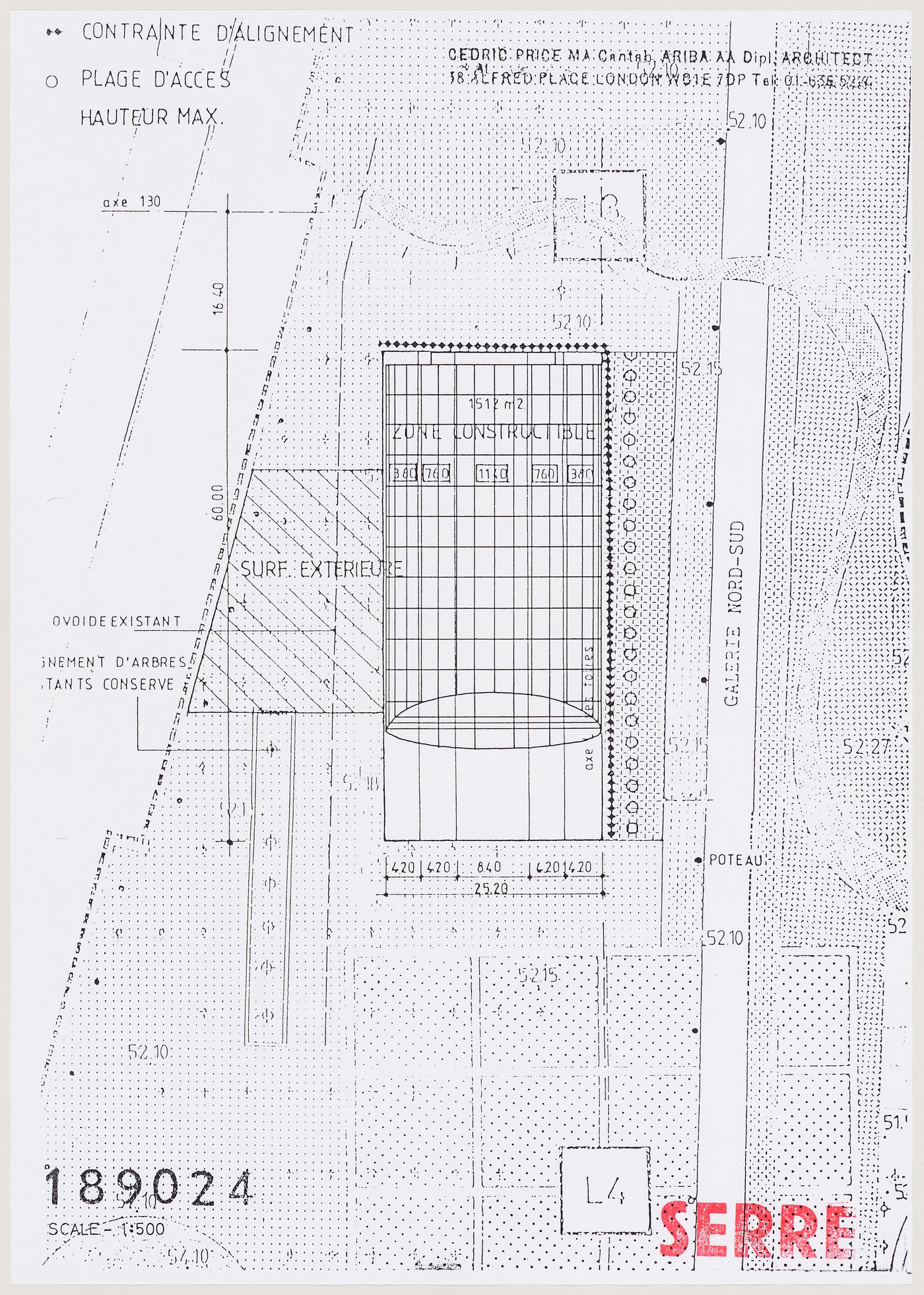 Serre (2): site plan