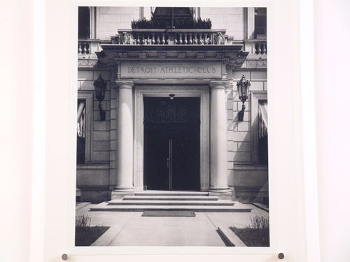 View of the main entrance to the Detroit Athletic Club, Detroit, Michigan