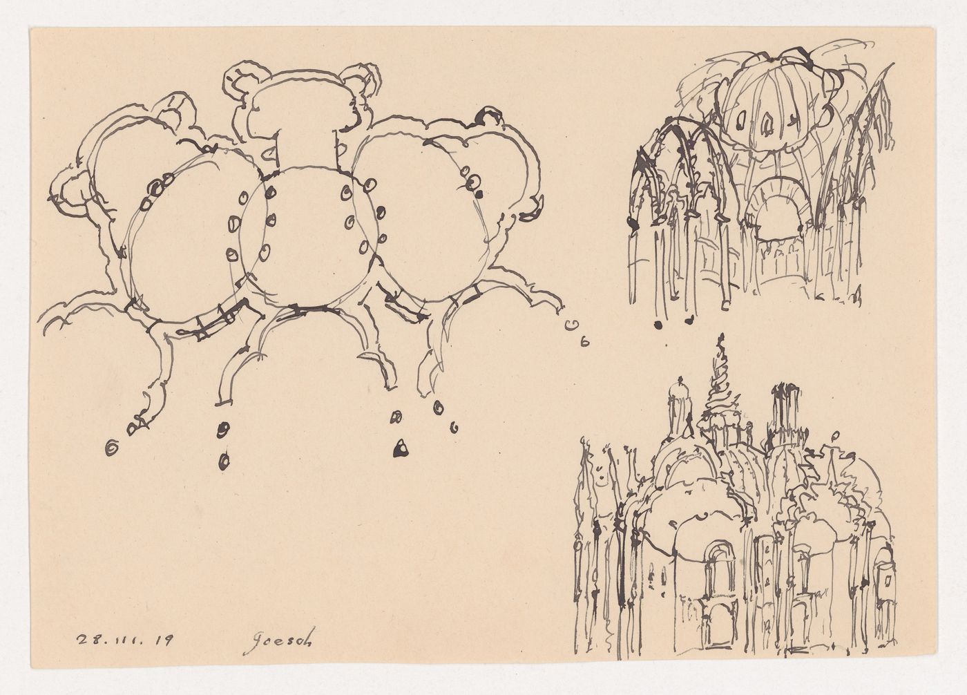Three studies for a visionary building