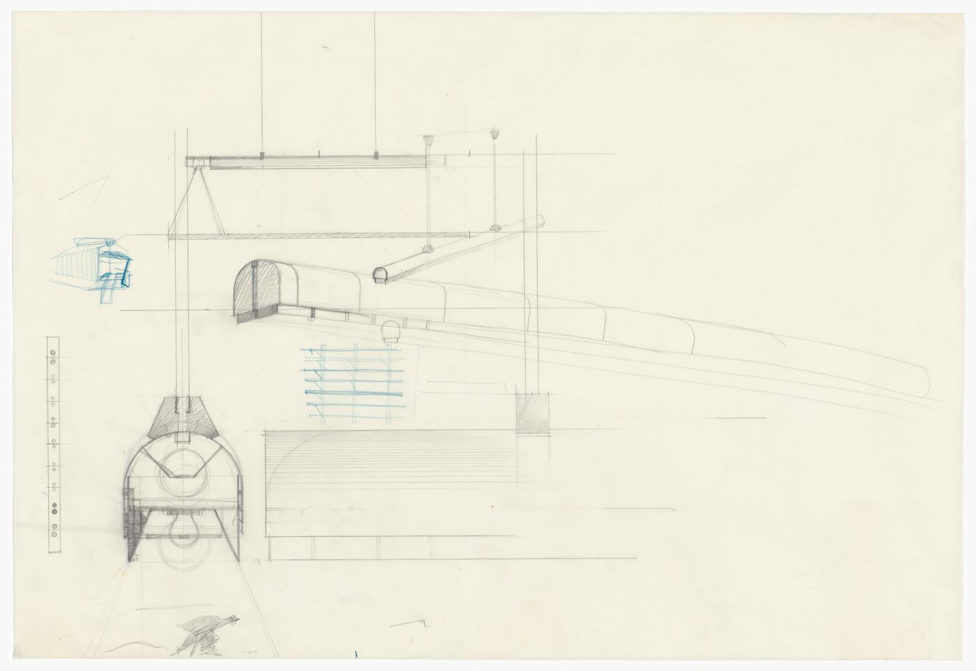 Sketches for Appartamento Grossetti, Milan, Italy