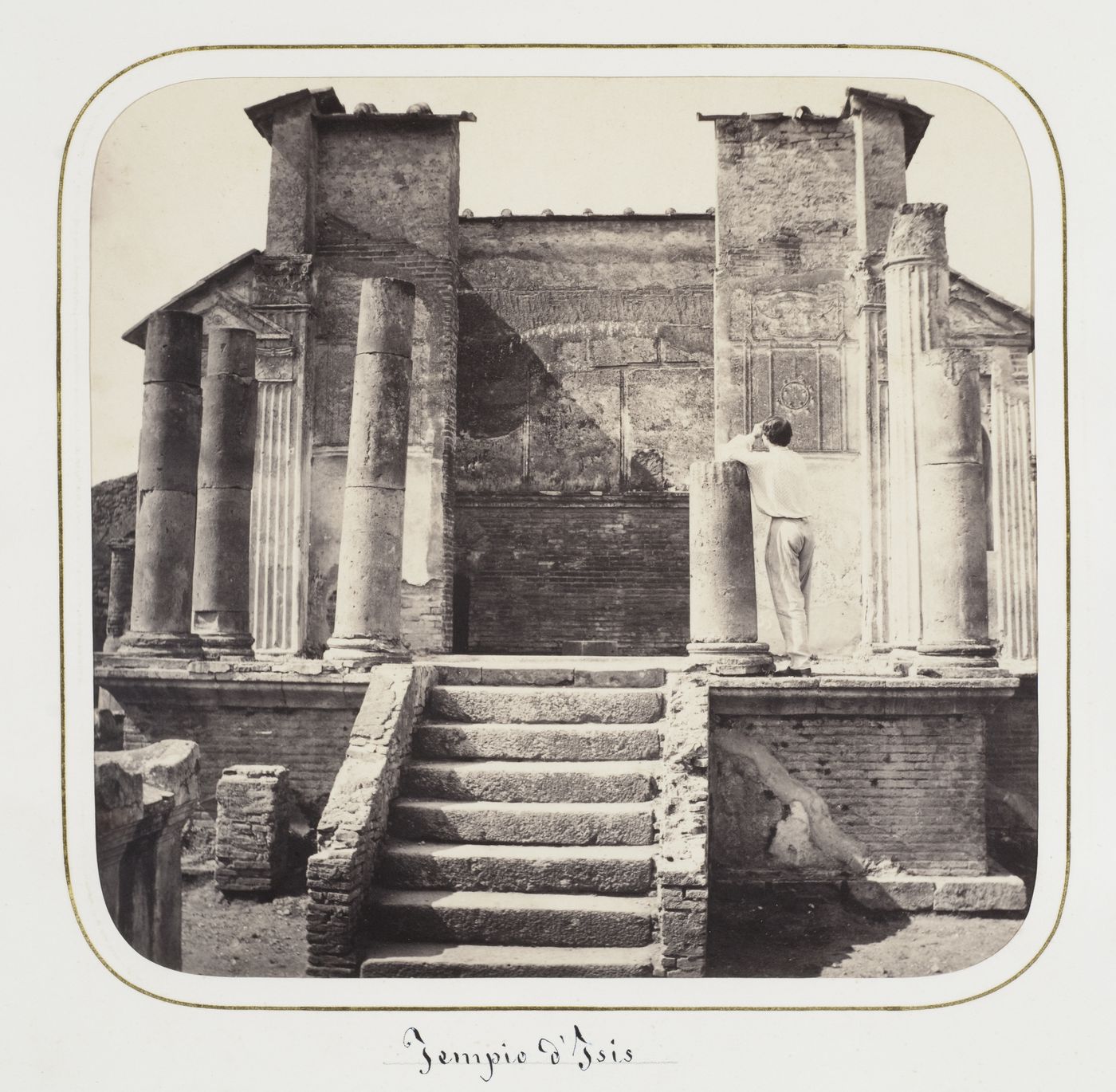 Plate from album ''Princpales Vues de Pompeii par Charles Fratacci, Naples 1864''