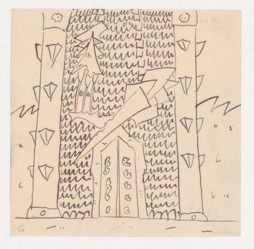 Visionary design for the main door of a building