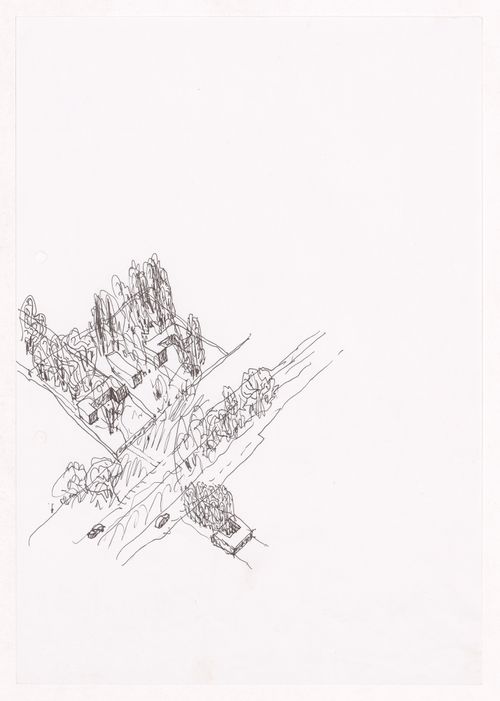 Sketch axonometric view for Estudo Urbanístico para São João, Costa da Caparica, Portugal