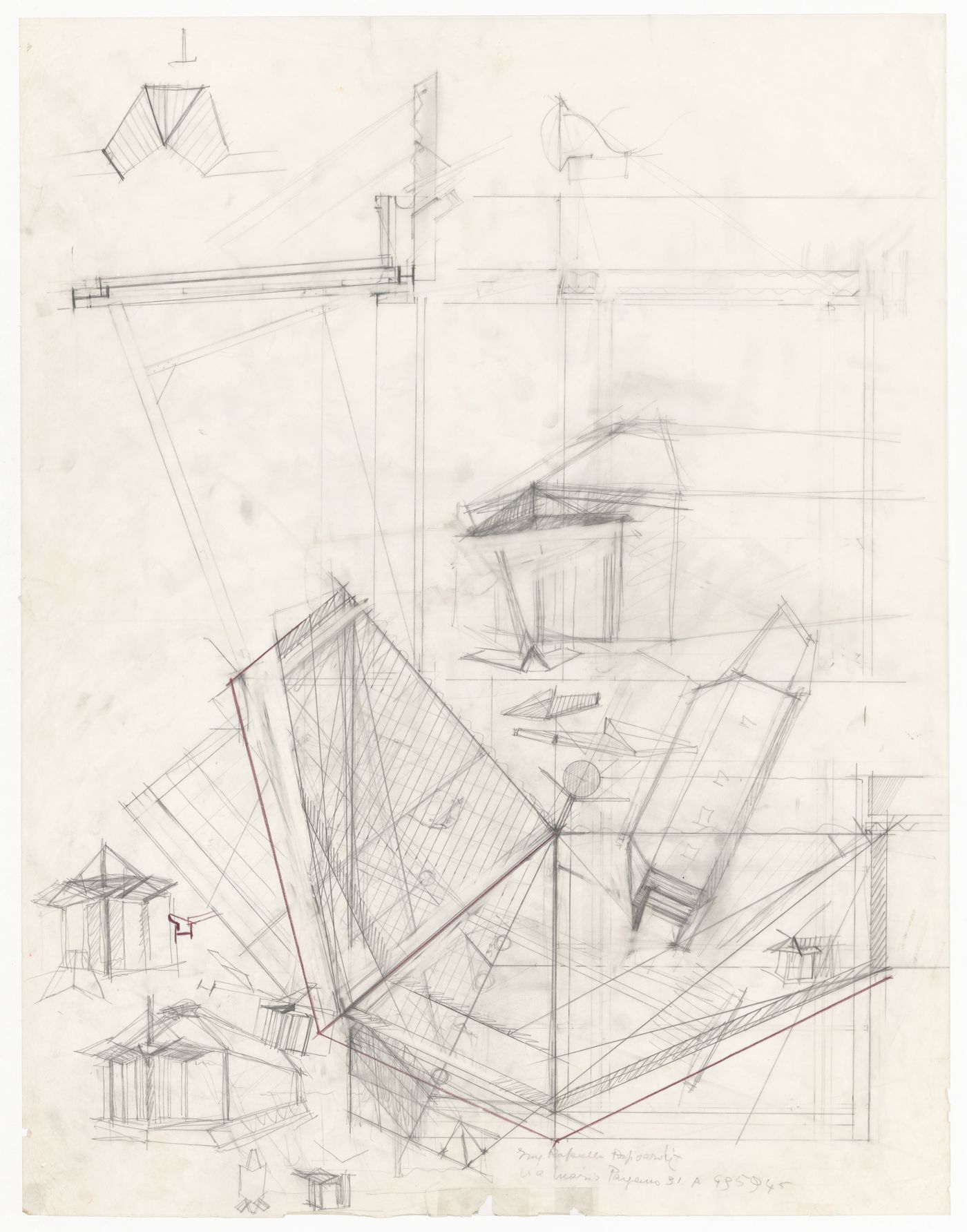 Sketches for Casa per vacanze Ferrario, Osmate, Italy