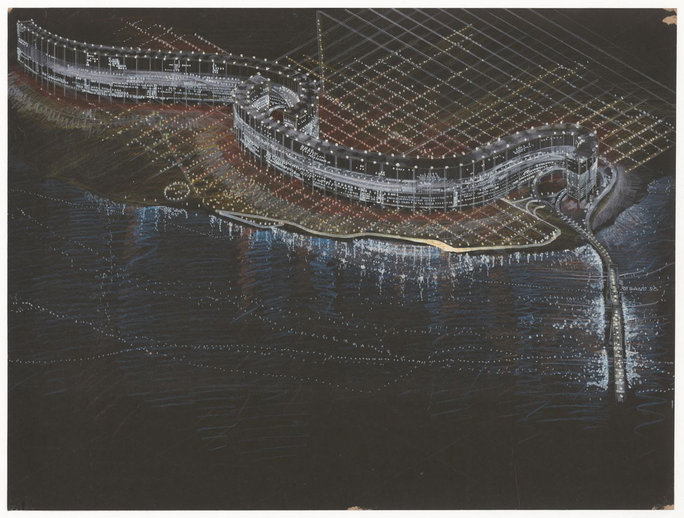 Perspective drawing for La ciudad que necessita la humanidad, Argentina