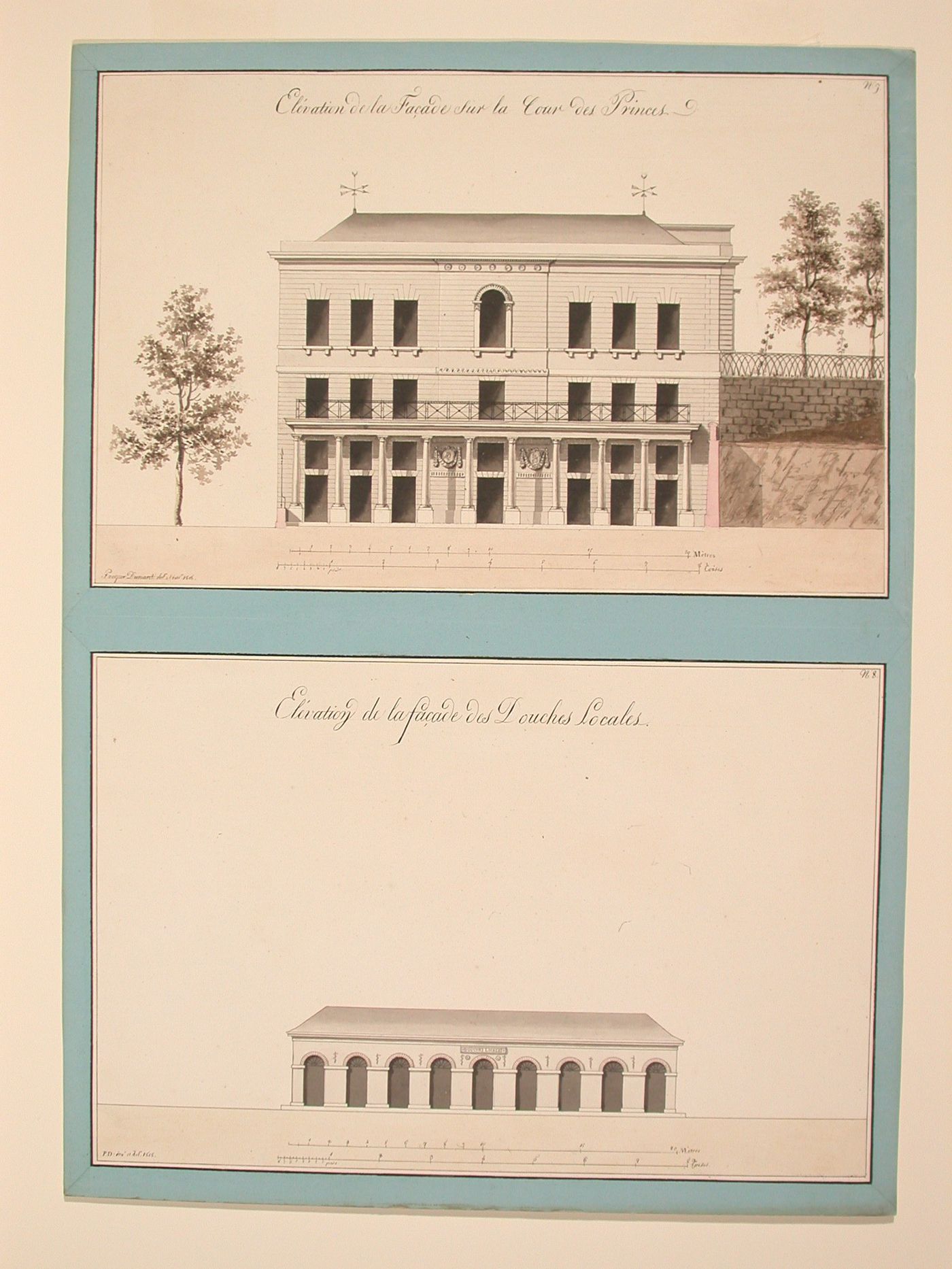 Drawing for the enlargement of the Baths at Aix-en-Savoie