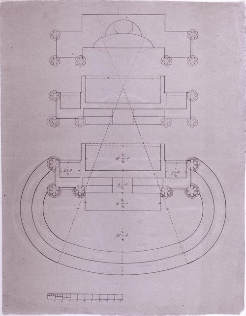 Plan for the retable for Notre-Dame de Montréal