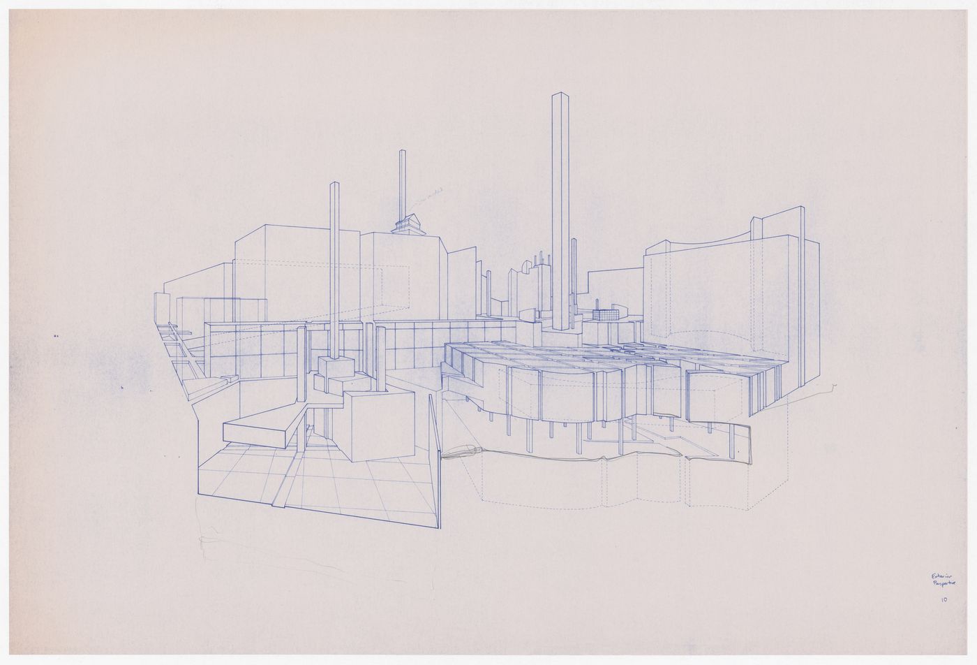 Perspective for Tokyo Opera House Competition, Tokyo, Japan