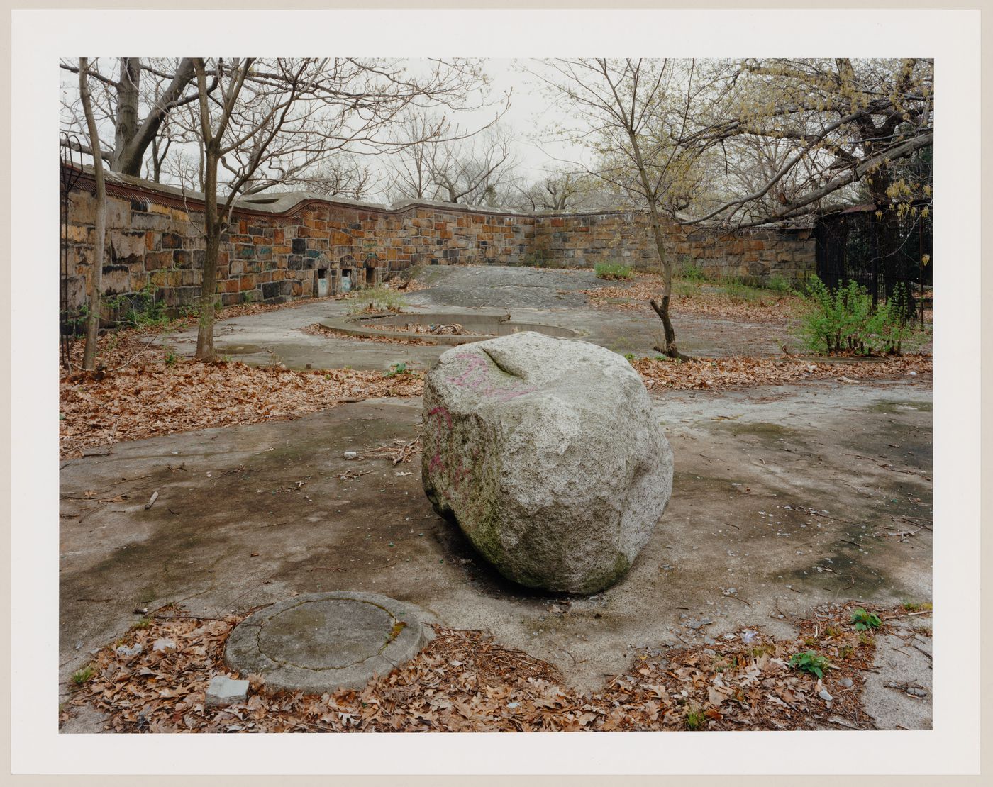 Viewing Olmsted: View of Animal Cage, Old Zoo, Franklin Park, Boston, Massachusetts