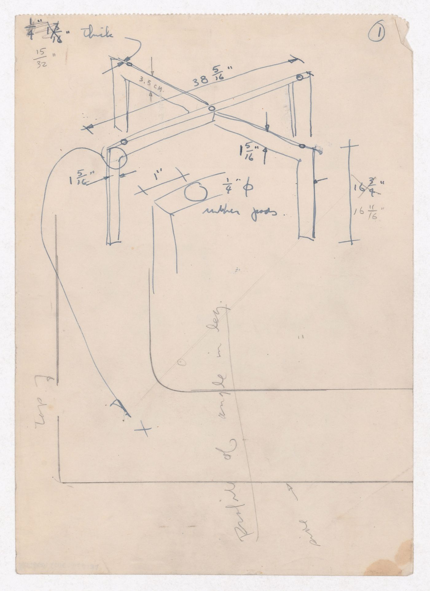 Various documents and drawings including furniture design and office renovation: File G 710