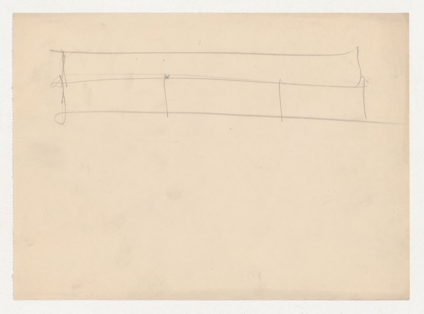 Sketch for Illinois Institute of Technology, probably a plan for a campus building