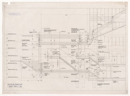 Section for History Faculty Building, University of Cambridge, Cambridge, England