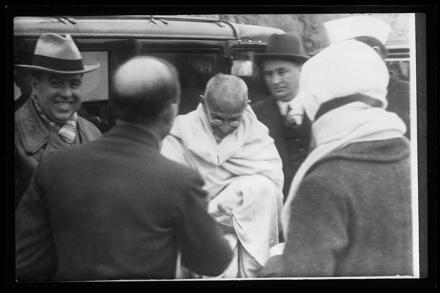 Gandhi during a visit in Switzerland