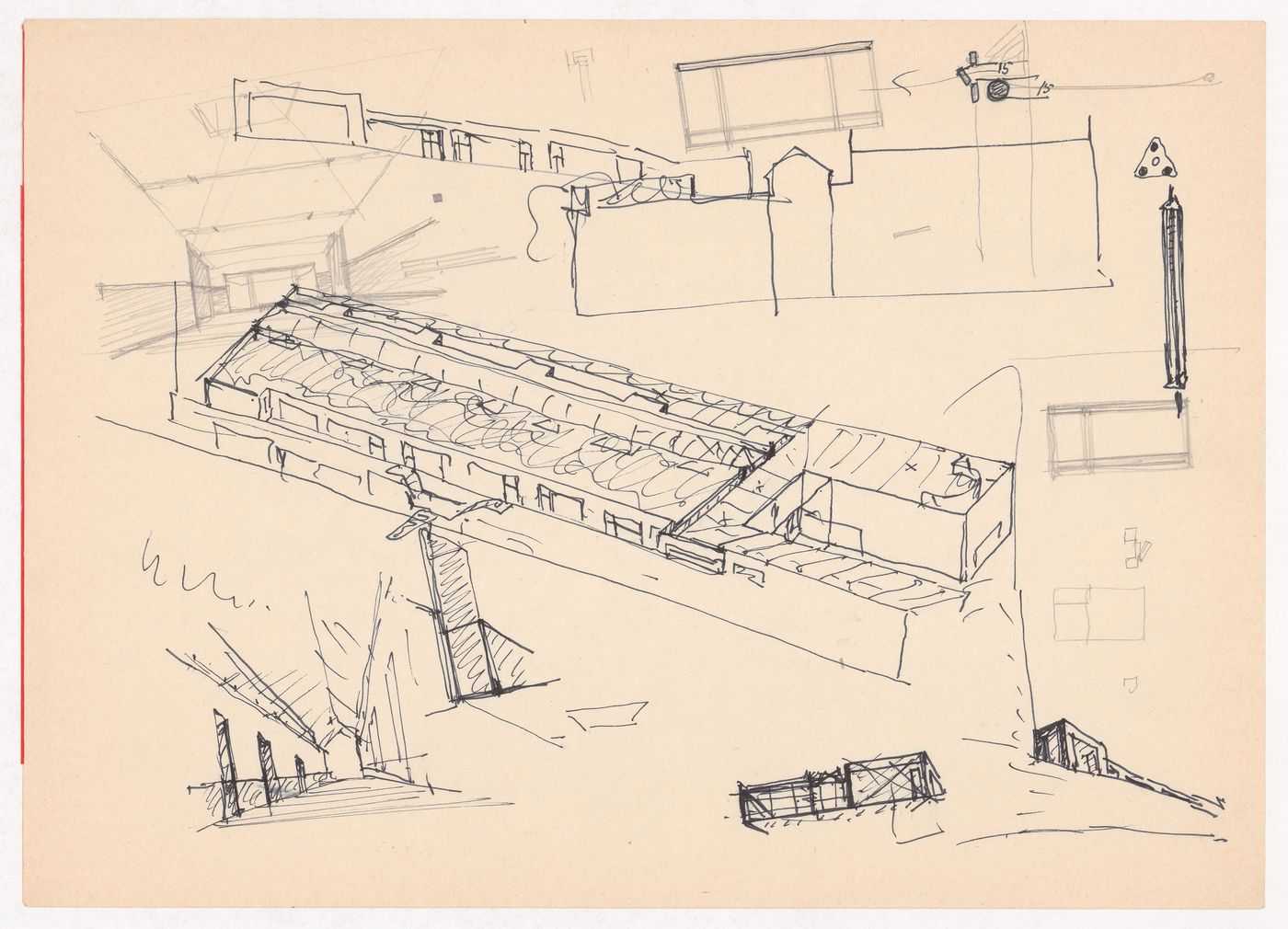 Sketch perspectives for Concurso, Block 121, Schlesisches Tor, Berlin, Germany